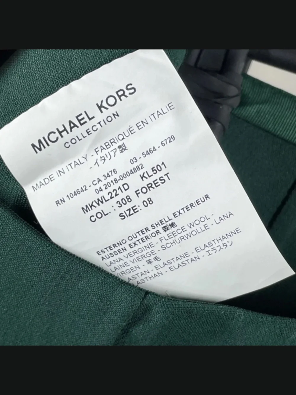 NEW Michael Kors Collection Pants Womens 8 green fit flare designer trouser